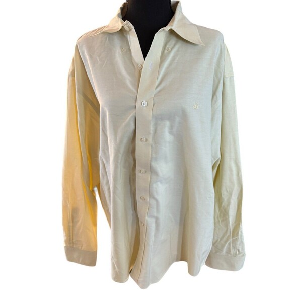 Brooks Brothers Other - BROOKS BROTHERS XLarge‎ Long Sleeve Oxford Shirt Yellow Monogrammed